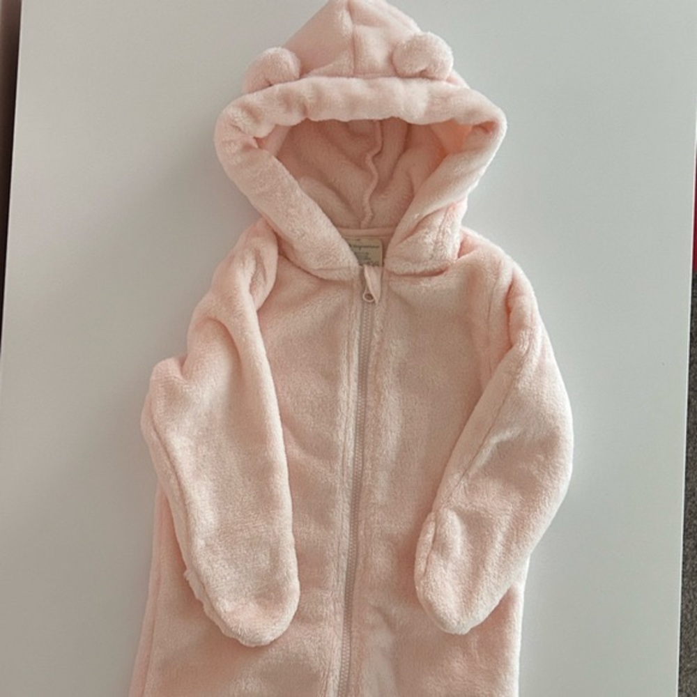 3-6M (12-17lbs) First Impressions Zip Up Soft Velvet One Piece Suit
